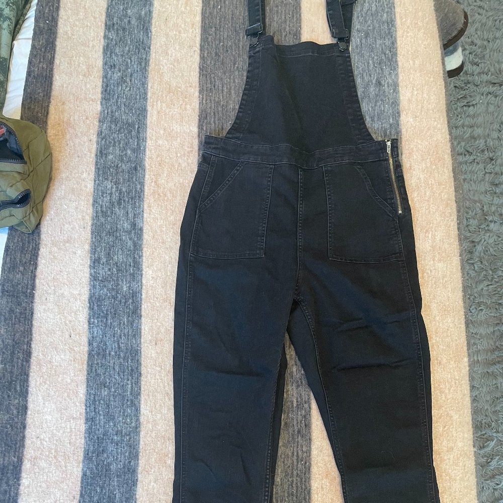 madewell skinny overalls in lunar wash